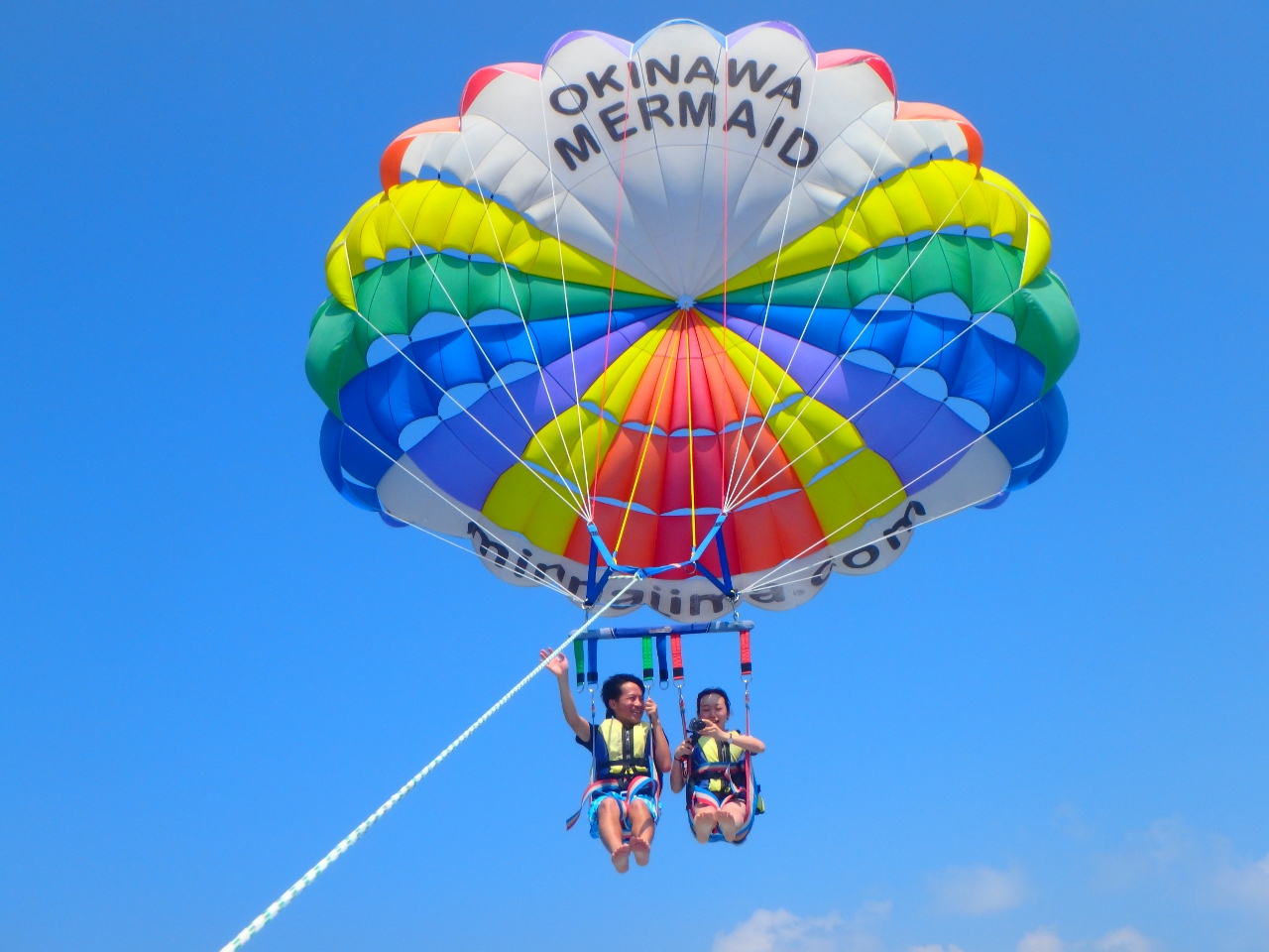 沖縄来たなら、パラセーリングで決まり!【沖縄マリンスポーツ専門店☆水納島マーメイド】