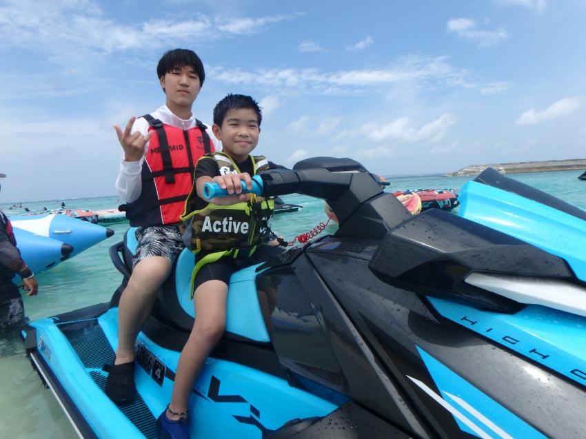 不安な曇り空から一転!!【沖縄マリンスポーツ専門店★水納島マーメイド】