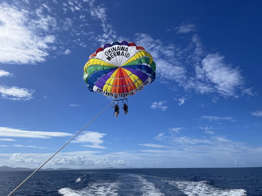 ようやくパラセーリング開催😛👍【沖縄マリンスポーツ専門店★水納島マーメイド】