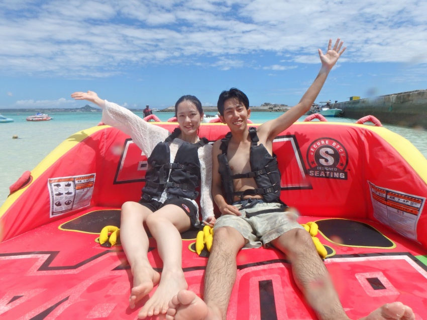 天気はすっかり回復☀️沖縄の海を楽しもう😄【沖縄マリンスポーツ専門店★水納島マーメイド】